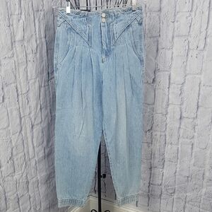 Blank NYC Light Blue High Rise Pleated Women Jeans NWT